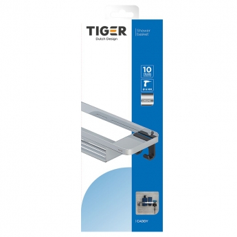 Tiger Caddy Shower Basket with Towel Hook 320mm - Chrome