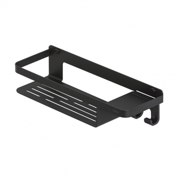 Tiger Caddy Shower Basket with Towel Hook 320mm - Black