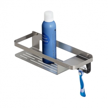 Tiger Caddy Shower Basket with Towel Hook 320mm - Brushed Stainless Steel | Product Image