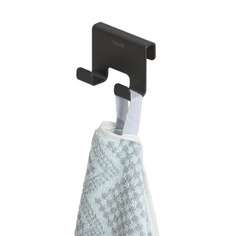 Tiger Caddy Shower Enclosure Towel Hook - Black | Product Image