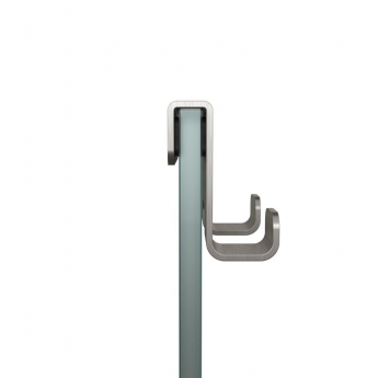 Tiger Caddy Shower Enclosure Towel Hook - Brushed Stainless Steel | Product Image