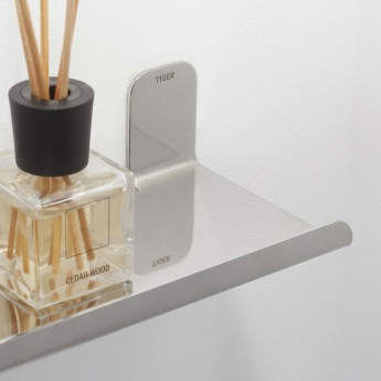 Tiger Colar Bathroom Shelf 300mm - Polished Stainless Steel
