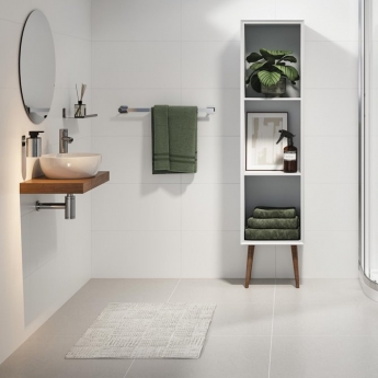 Tiger Colar Towel Rail 600mm - Polished Stainless Steel | Product Image