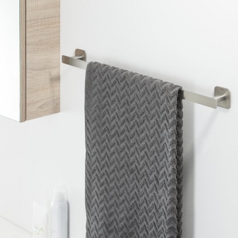 Tiger Colar Towel Rail 600mm - Brushed Stainless Steel | Product Image