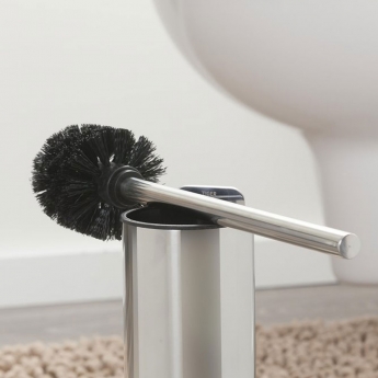 Tiger Colar Toilet Brush and Holder - Polished Stainless Steel