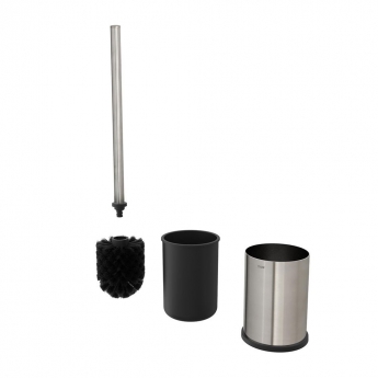 Tiger Colar Toilet Brush And Holder Freestanding - Brushed Stainless Steel