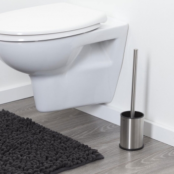 Tiger Colar Toilet Brush And Holder Freestanding - Brushed Stainless Steel