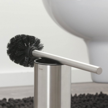 Tiger Colar Toilet Brush And Holder Freestanding - Brushed Stainless Steel