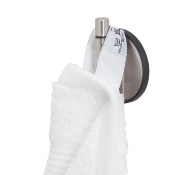 Tiger Tune Towel Hook - Brushed Stainless Steel/Black