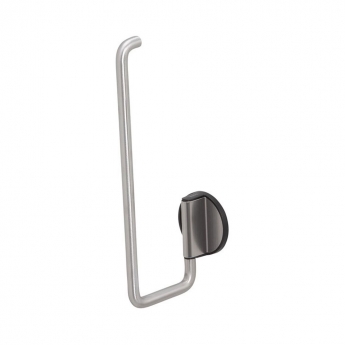 Tiger Tune Spare Toilet Roll Holder - Brushed Stainless Steel/Black