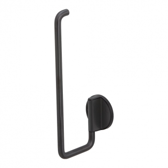 Tiger Tune Spare Toilet Roll Holder - Brushed Metal Black/Black