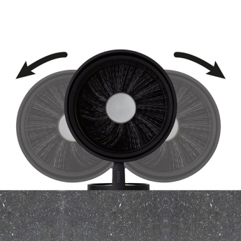 Tiger Tune Toilet Brush and Holder - Brushed Stainless Steel/Black