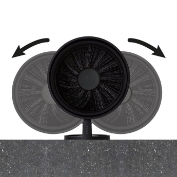 Tiger Tune Toilet Brush and Holder - Brushed Metal Black/Black