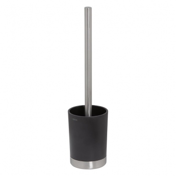 Tiger Tune Toilet Brush and Holder Freestanding - Brushed Stainless Steel/Black | Product Image