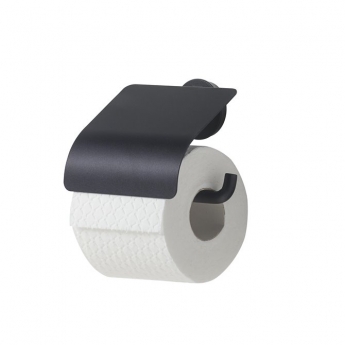 Tiger Urban Toilet Roll Holder with Cover - Black