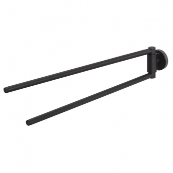 Tiger Urban Towel Rail With 2 Arms - Black | Product Image