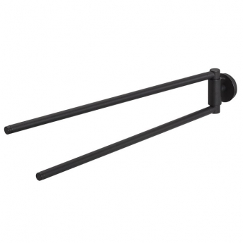 Tiger Urban Towel Rail With 2 Arms - Black | Product Image