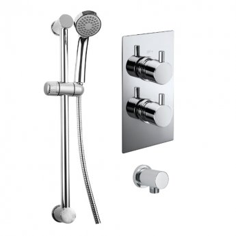 Delphi Acksor Thermostatic Dual Concealed Mixer Shower with Shower Kit - Chrome