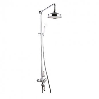 Delphi Shalma Thermostatic Exposed Mixer Shower with Shower Kit + Fixed Shower Head - Chrome