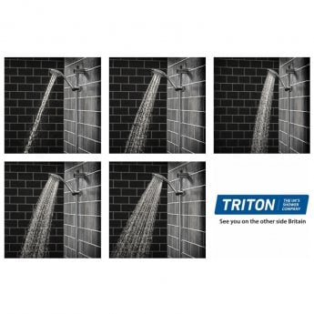 Triton Amore Electric Shower 9.5kw - Brushed Steel