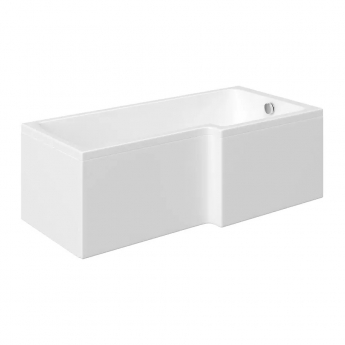Trojan Solarna L-Shaped Square Shower Bath 1700mm x 700mm/850mm  with Front Panel and Screen
