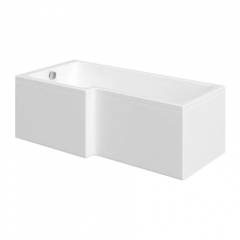 Trojan Solarna L-Shaped Square Shower Bath 1700mm x 700mm/850mm  with Front Panel and Screen