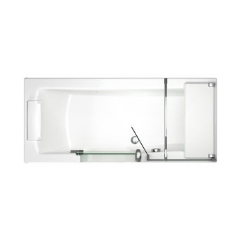 Trojan Style Rectangular Single Ended Easy Access Bath with Screen, Bath Panels and Seat 1700mm x 750mm - Right Handed | Product Image