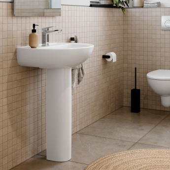 Twyford Alcona Basin & Full Pedestal 550mm Wide 1 Tap Hole