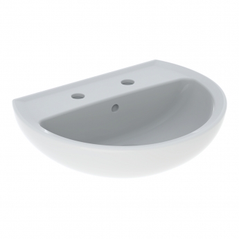 Twyford Alcona Basin & Full Pedestal 600mm Wide 2 Tap Hole