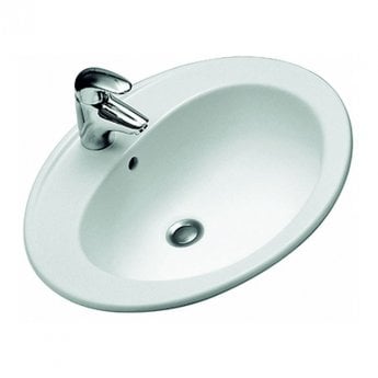 Twyford Alcona Inset Countertop Basin 560mm Wide - 1 Tap Hole