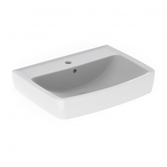 Twyford Alcona Square Wall Hung Handrinse Basin 600mm Wide - 1 Tap Hole