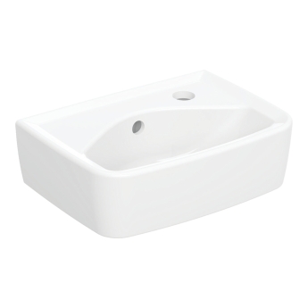 Twyford Alcona Square Wall Hung Basin 350mm Wide - 1 RH Tap Hole | Product Image