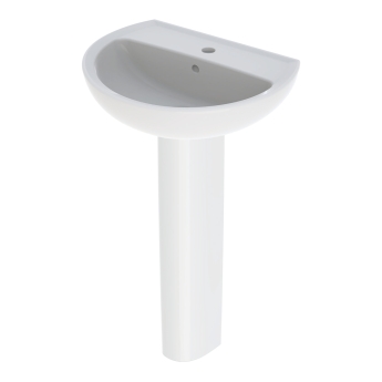Twyford Alcona Boxed Basin & Pedestal Pack 550mm Wide - 1 Tap Hole | Product Image