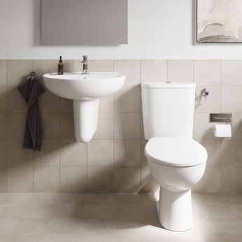 Twyford Alcona Rimless Close Coupled Pan with Push Button Cistern - Excluding Seat