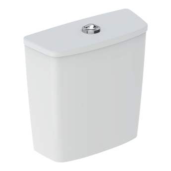 Twyford Alcona Rimless Close Coupled Square Toilet Push Button Cistern - Soft Close Seat | Product Image