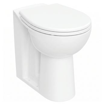 Twyford Alcona Rimless Back to Wall Toilet - Bottom Fix Standard Seat | Product Image