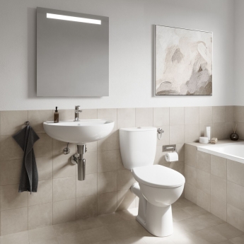 Twyford Alcona Close Coupled Toilet Push Button Cistern - Standard Seat | Product Image