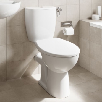 Twyford Alcona Close Coupled Toilet Push Button Cistern - Standard Seat | Product Image