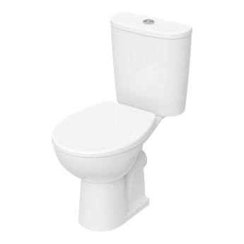 Twyford Alcona Close Coupled Toilet Push Button Cistern - Standard Seat | Product Image