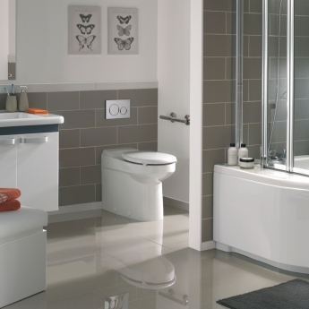 Twyford Avalon Rimless Back-To-Wall Pan - Excluding Seat