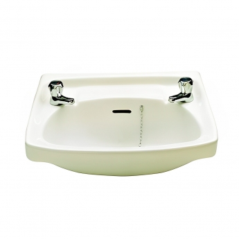 Twyford Classic Wall Hung Basin 560mm Wide - 2 Tap Hole