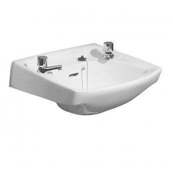 Twyford Classic Wall Hung Basin 560mm Wide - 2 Tap Hole