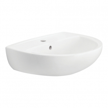 Twyford Option Basin with Full Pedestal 550mm W - 1 Tap Hole