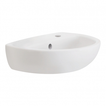 Twyford Option Basin with Full Pedestal 400mm W Right Handed - 1 Tap Hole