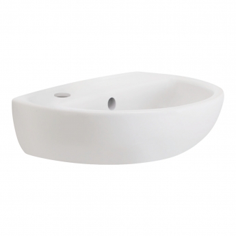 Twyford Option Basin with Full Pedestal 400mm W Left Handed - 1 Tap Hole