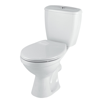 Twyford Option Close Coupled Toilet Push Button Cistern Pack - Standard Seat | Product Image