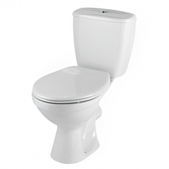 Twyford Option Close Coupled Toilet 6/4ltr Push Button Cistern - Plastic Hinges Standard Seat