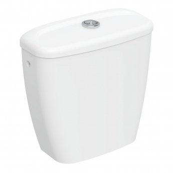 Twyford Option Close Coupled Toilet 6/4ltr Push Button Cistern - Plastic Hinges Standard Seat