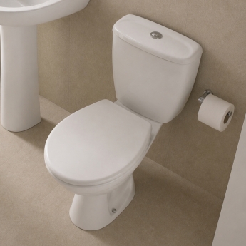 Twyford Option Close Coupled Toilet with Push Button Cistern (inc Seat) | Product Image