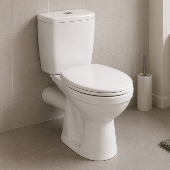 Twyford Option Close Coupled Toilet with Push Button Cistern (inc Seat) | Product Image